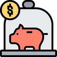 Piggy bank icon vector