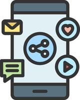 Mobile app icon vector
