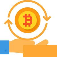 Bitcoin exchange rate chart vector