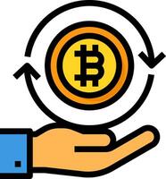 Bitcoin exchange icon vector