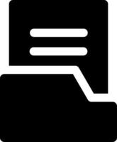 A black and white icon of a file folder vector