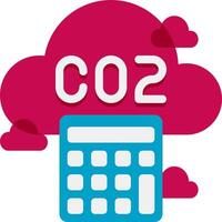 Co2 calculator illustration design vector