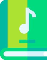 Music player icon with a green and white background vector