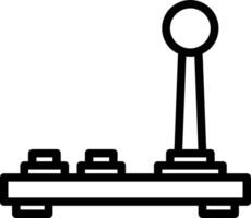 A black and white image of a joystick vector