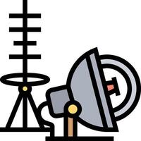 A radio and antenna on a white background vector