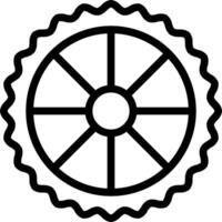 A wheel with a black outline on a white background vector