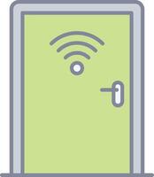 A wifi icon on a door vector
