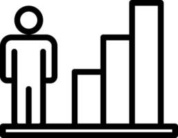 A man standing next to a graph vector