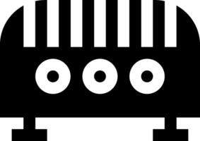 A black and white icon of a radio vector