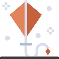 A kite with a red and orange kite string vector