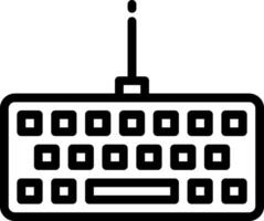 A black and white image of a keyboard vector
