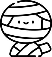 A cartoon character with a bandage on his head vector
