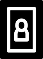 A black and white icon of a person with a number 8 vector
