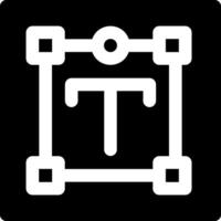 A square with a t in it vector