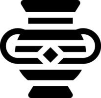 An icon of a vase with a black and white design vector
