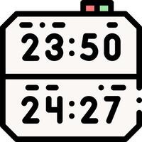 A clock with two different times on it vector
