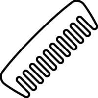 A comb is shown in black and white vector