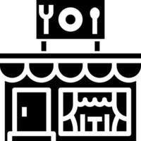 A restaurant icon with a fork and knife vector