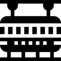 A black and white train icon vector
