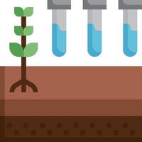A plant growing in soil with two water bottles vector