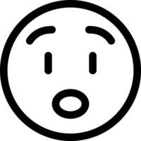 A black and white image of a face with a surprised expression vector