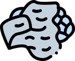 A cartoon of a piece of paper with a piece of paper on it vector