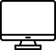 A computer monitor with a white background vector