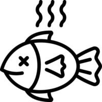 A fish with a black outline on a white background vector