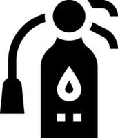 A black and white icon of a fire extinguisher vector