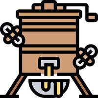 A bee hive with a bucket and a bucket vector