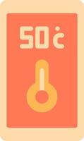 A thermometer with the word 50 c in the middle vector