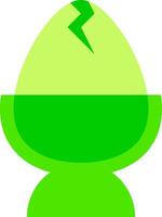 A green egg with a lightning bolt on it vector