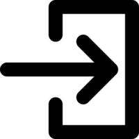 A black and white arrow pointing to the right vector