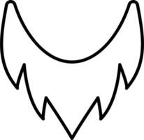 A black and white drawing of a face with a long nose vector