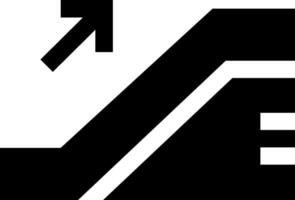 A black and white logo with an arrow pointing up vector