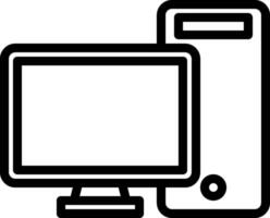 Computer icon on white background vector