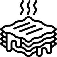 A black and white image of a stack of pancakes vector