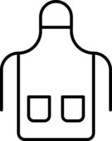 A black and white apron icon on a white background vector
