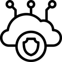 Cloud security icon illustration vector