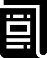 A black and white icon of a book vector