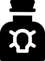 A bottle with a skull and crossbones icon vector