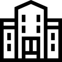 A black and white image of a building vector