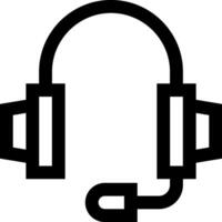 A headset icon on a white background vector