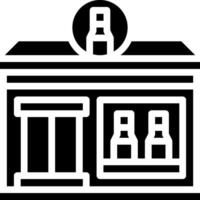 A black and white image of a store front vector