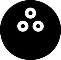 A bowling ball with three holes in it vector