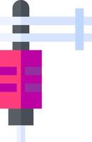 A purple and pink device with wires attached to it vector