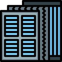 A stack of books with a blue stripe vector