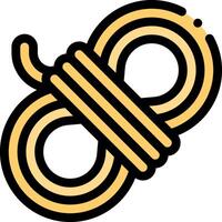 A rope with a knot on it vector