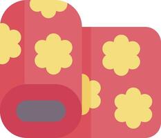 A pink and yellow roll of toilet paper vector