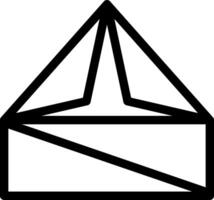 A black and white image of a triangle vector